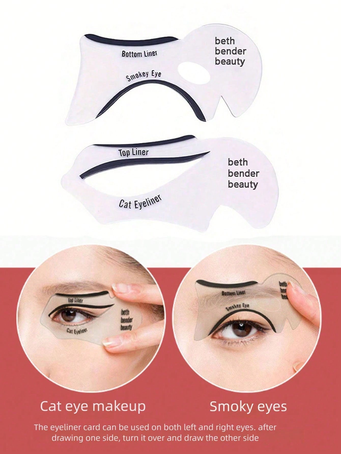 4pcs Eyeliner Stencil, Makeup Tool For Cat Eye, Smoky Eye, Eyeshadow Application,Makeup,Cheap,Room Decor,Vanity,Travel,Bedroom,Makeup Accessories,Cheap,Stocking Stuffers,Makeup,Makeup Tools,Cheap Stuf