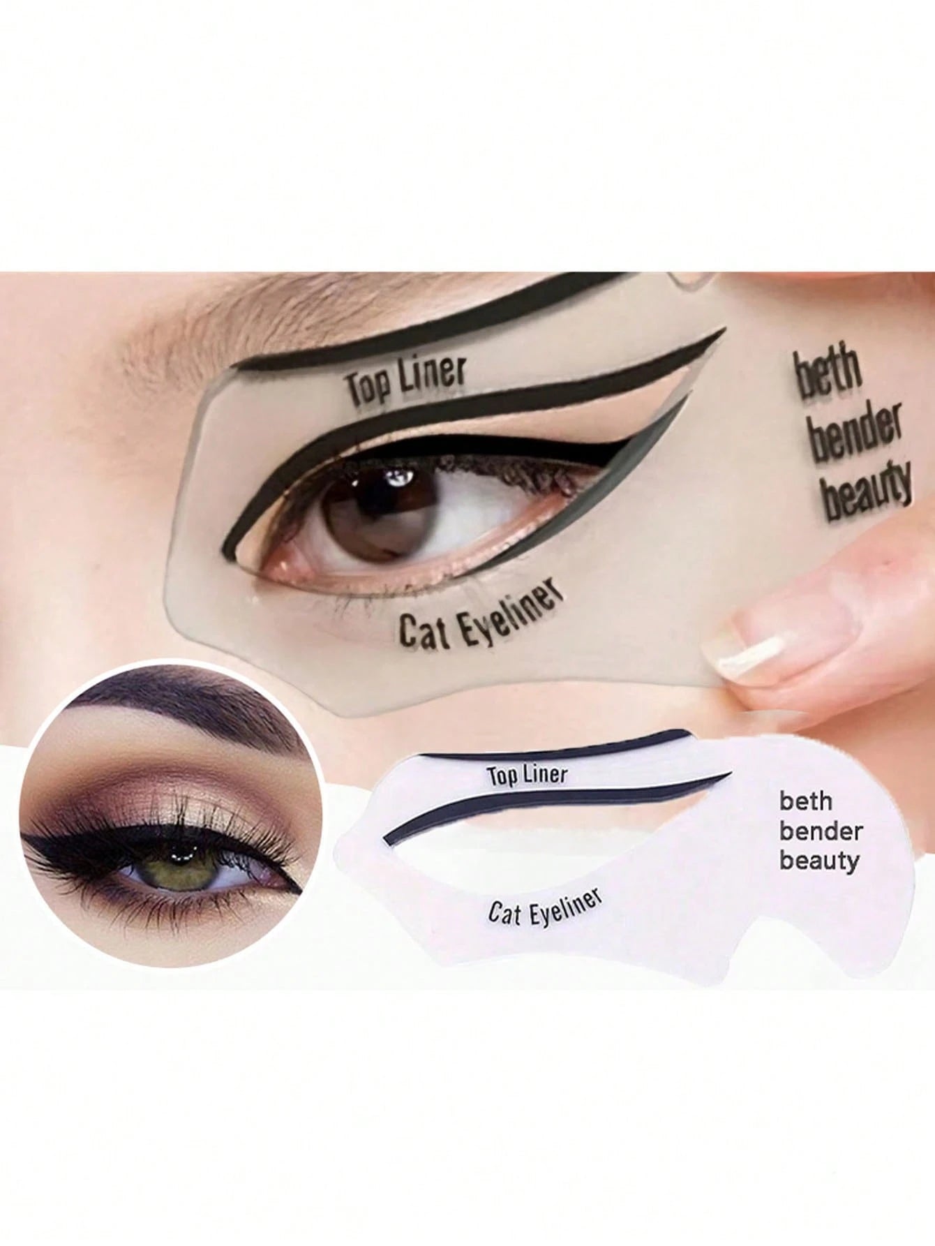4pcs Eyeliner Stencil, Makeup Tool For Cat Eye, Smoky Eye, Eyeshadow Application,Makeup,Cheap,Room Decor,Vanity,Travel,Bedroom,Makeup Accessories,Cheap,Stocking Stuffers,Makeup,Makeup Tools,Cheap Stuf