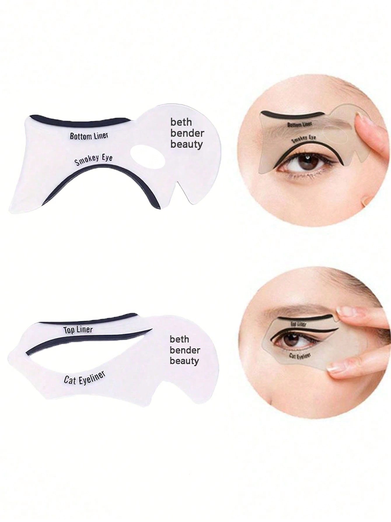 4pcs Eyeliner Stencil, Makeup Tool For Cat Eye, Smoky Eye, Eyeshadow Application,Makeup,Cheap,Room Decor,Vanity,Travel,Bedroom,Makeup Accessories,Cheap,Stocking Stuffers,Makeup,Makeup Tools,Cheap Stuf
