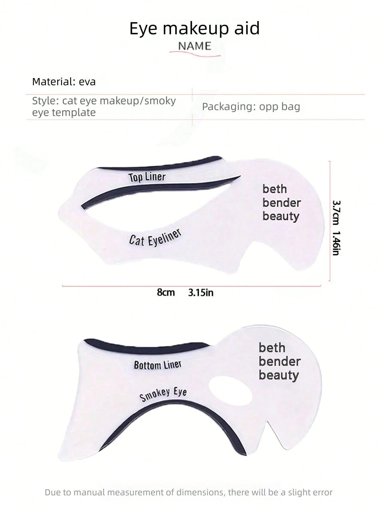 4pcs Eyeliner Stencil, Makeup Tool For Cat Eye, Smoky Eye, Eyeshadow Application,Makeup,Cheap,Room Decor,Vanity,Travel,Bedroom,Makeup Accessories,Cheap,Stocking Stuffers,Makeup,Makeup Tools,Cheap Stuf