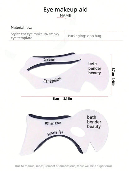 4pcs Eyeliner Stencil, Makeup Tool For Cat Eye, Smoky Eye, Eyeshadow Application,Makeup,Cheap,Room Decor,Vanity,Travel,Bedroom,Makeup Accessories,Cheap,Stocking Stuffers,Makeup,Makeup Tools,Cheap Stuf
