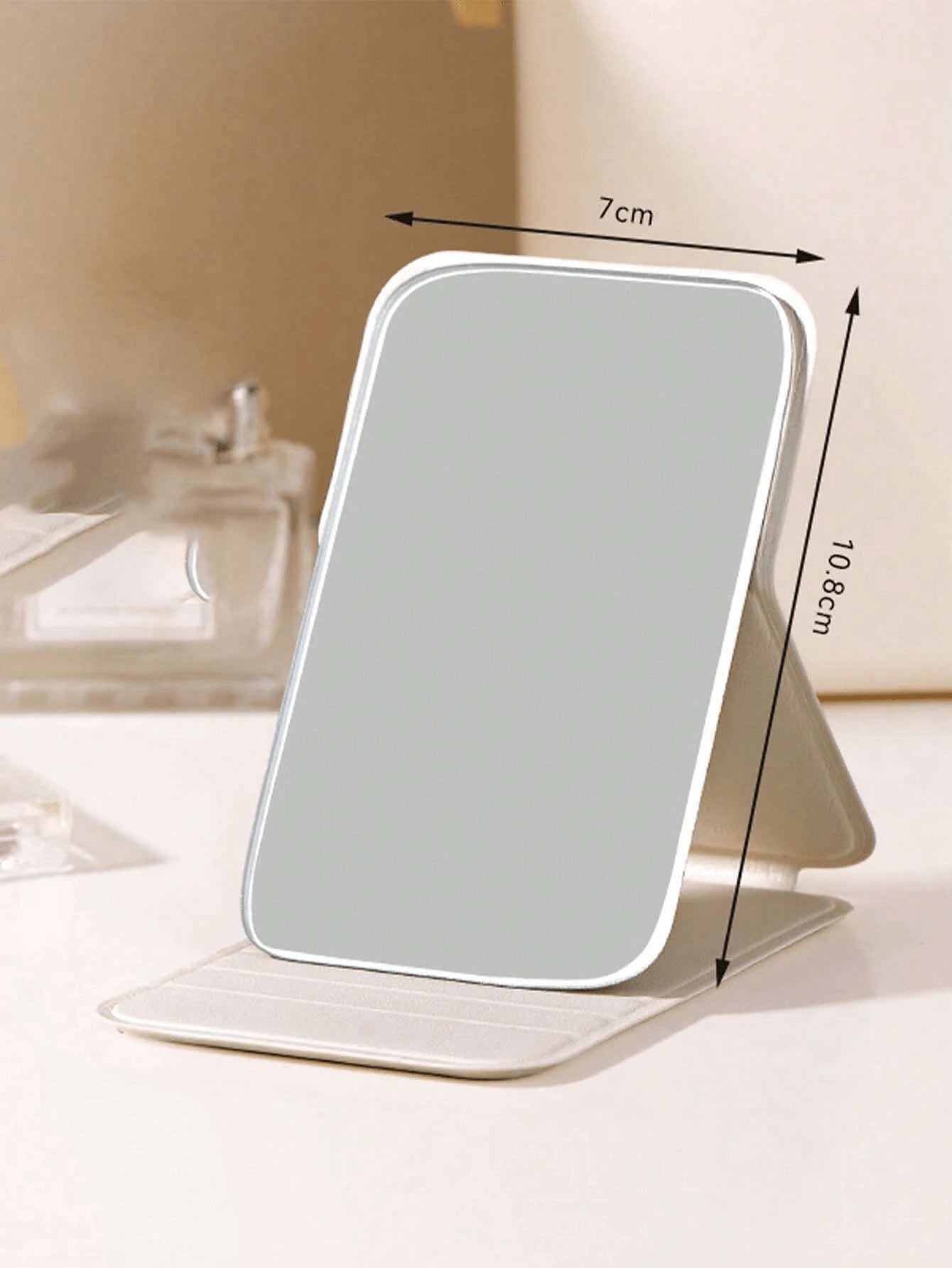 4pcs Folding Makeup Mirror, Portable Handheld Mirror, Minimalist, Suitable For Dorm Desk, Room Decor, Vanity, Bedroom, Makeup Accessories, Mini Mirror, Christmas Gift, Cosmetics, Makeup Tools, Women G