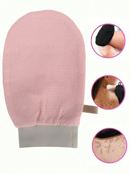 4pcs Gentle Exfoliating Cloth Body Scrub Gloves| Minimalist Multi-Color Drawstring Elastic Exfoliating Gloves| Deep Pore Cleansing, Dead Skin Removal, Suitable For Daily Bathing And Spa Days (All Se