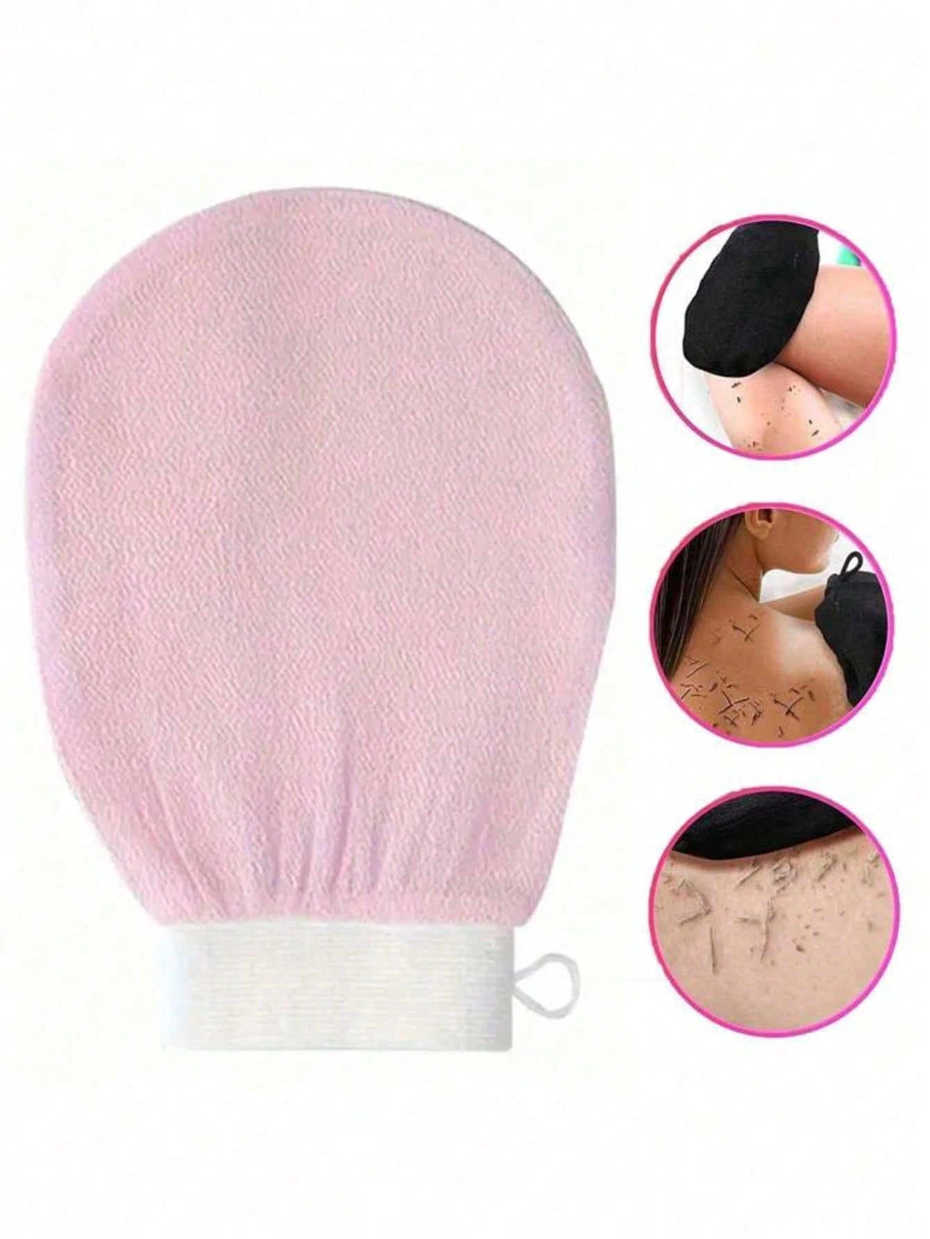 4pcs Gentle Exfoliating Cloth Body Scrub Gloves| Minimalist Multi-Color Drawstring Elastic Exfoliating Gloves| Deep Pore Cleansing, Dead Skin Removal, Suitable For Daily Bathing And Spa Days (All Se