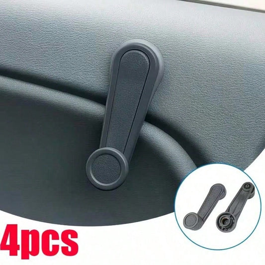 4pcs Manual Window Wiper Arm Handles With Gaskets And Springs, Universal Car Interior Accessories Replacement Parts, Car Window Crank Handles For Car Enthusiasts And Repair