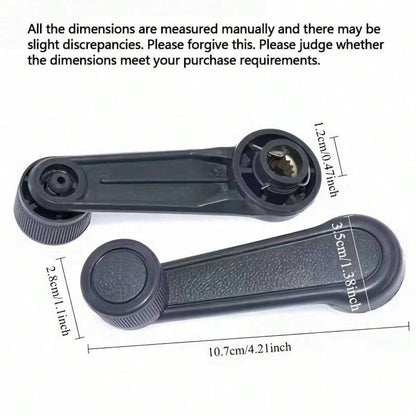 4pcs Manual Window Wiper Arm Handles With Gaskets And Springs, Universal Car Interior Accessories Replacement Parts, Car Window Crank Handles For Car Enthusiasts And Repair