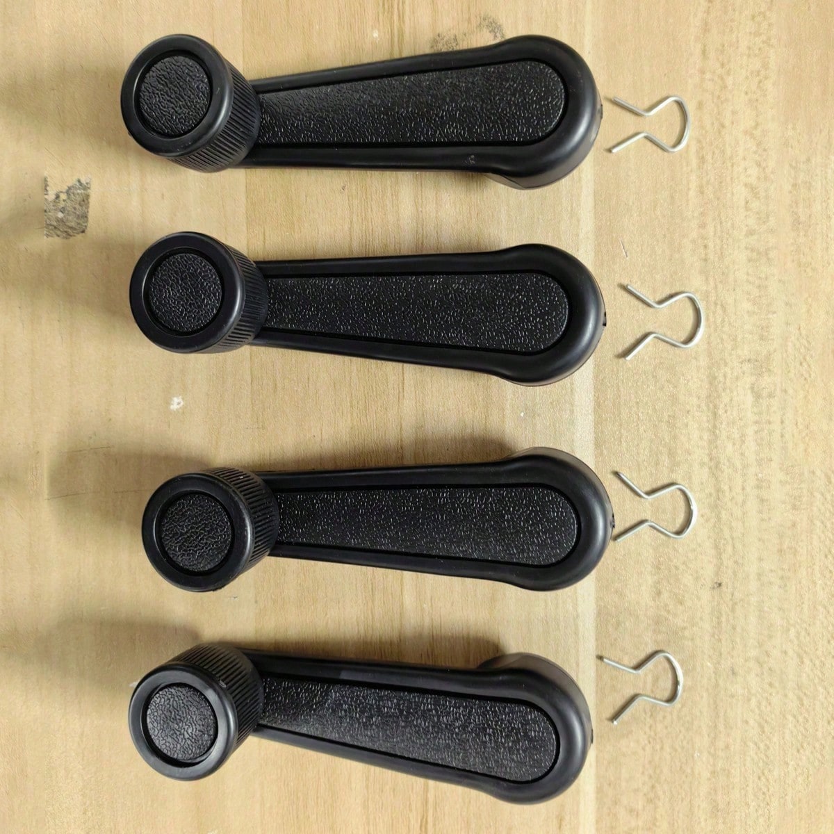4pcs Manual Window Wiper Arm Handles With Gaskets And Springs, Universal Car Interior Accessories Replacement Parts, Car Window Crank Handles For Car Enthusiasts And Repair