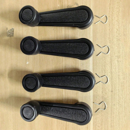 4pcs Manual Window Wiper Arm Handles With Gaskets And Springs, Universal Car Interior Accessories Replacement Parts, Car Window Crank Handles For Car Enthusiasts And Repair
