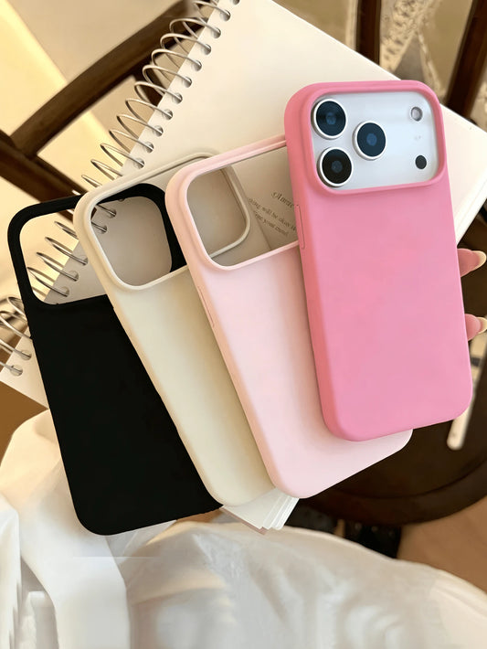 4pcs Matte Soft TPU Minimalist Personalized Shockproof Full Coverage Phone Case Compatible With Apple 17 16 15 14 13 12 11 Pro Max Air