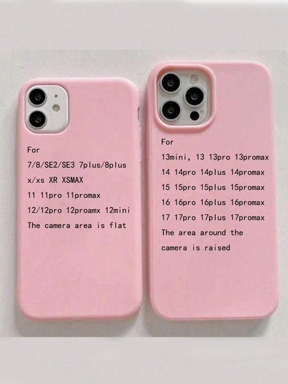4pcs Matte Soft TPU Minimalist Personalized Shockproof Full Coverage Phone Case Compatible With Apple 17 16 15 14 13 12 11 Pro Max Air