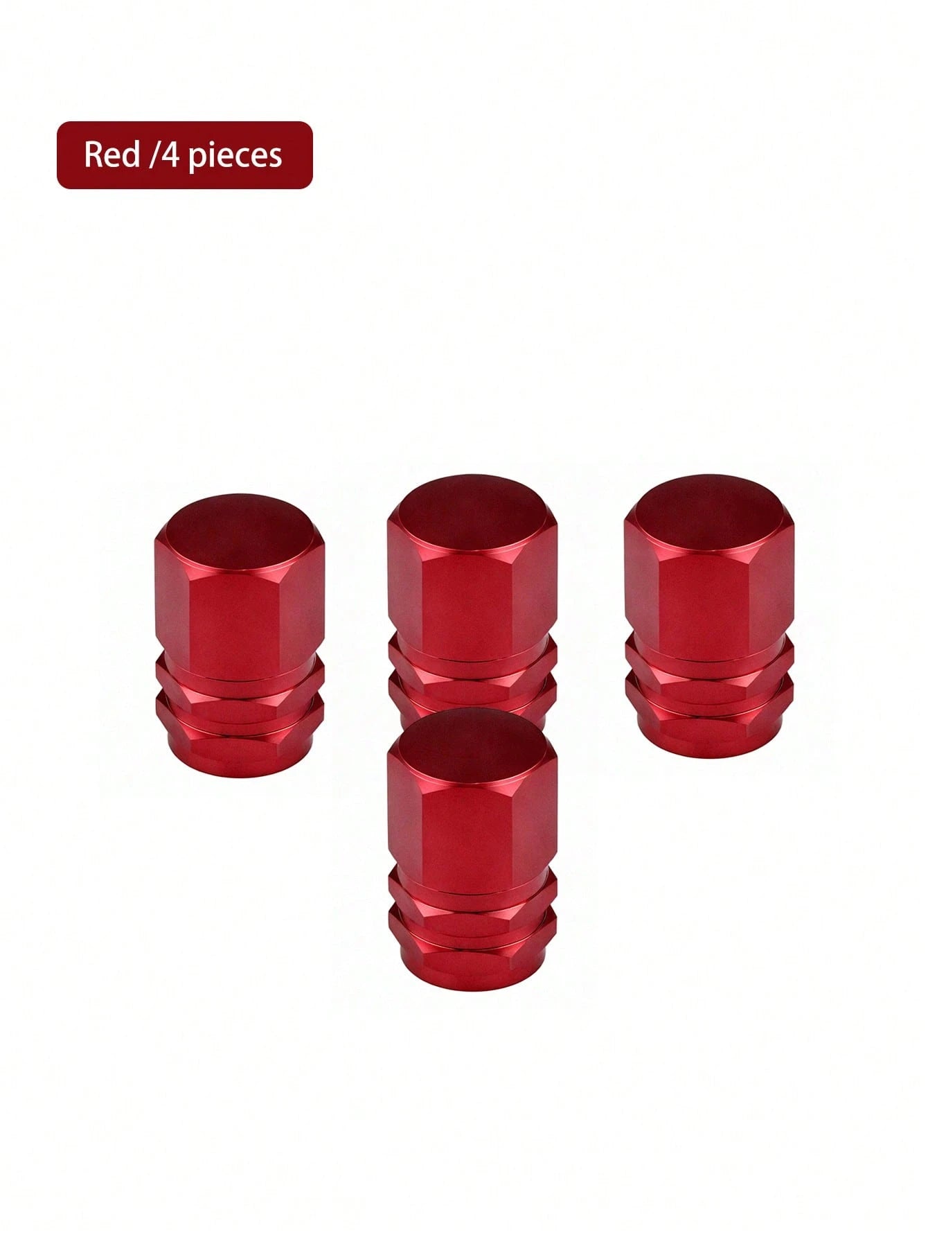 4PCS New Multi-Color Aluminum Alloy Car Tire Valve Stem Caps, Personalized Universal Fit Valve Core Vacuum Tire Pressure Monitoring Valve Caps