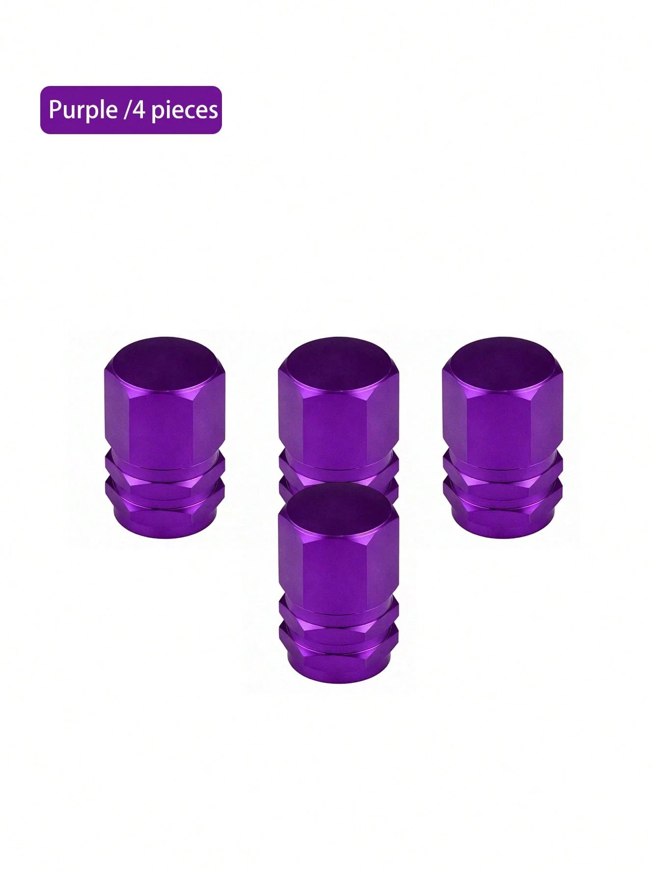 4PCS New Multi-Color Aluminum Alloy Car Tire Valve Stem Caps, Personalized Universal Fit Valve Core Vacuum Tire Pressure Monitoring Valve Caps