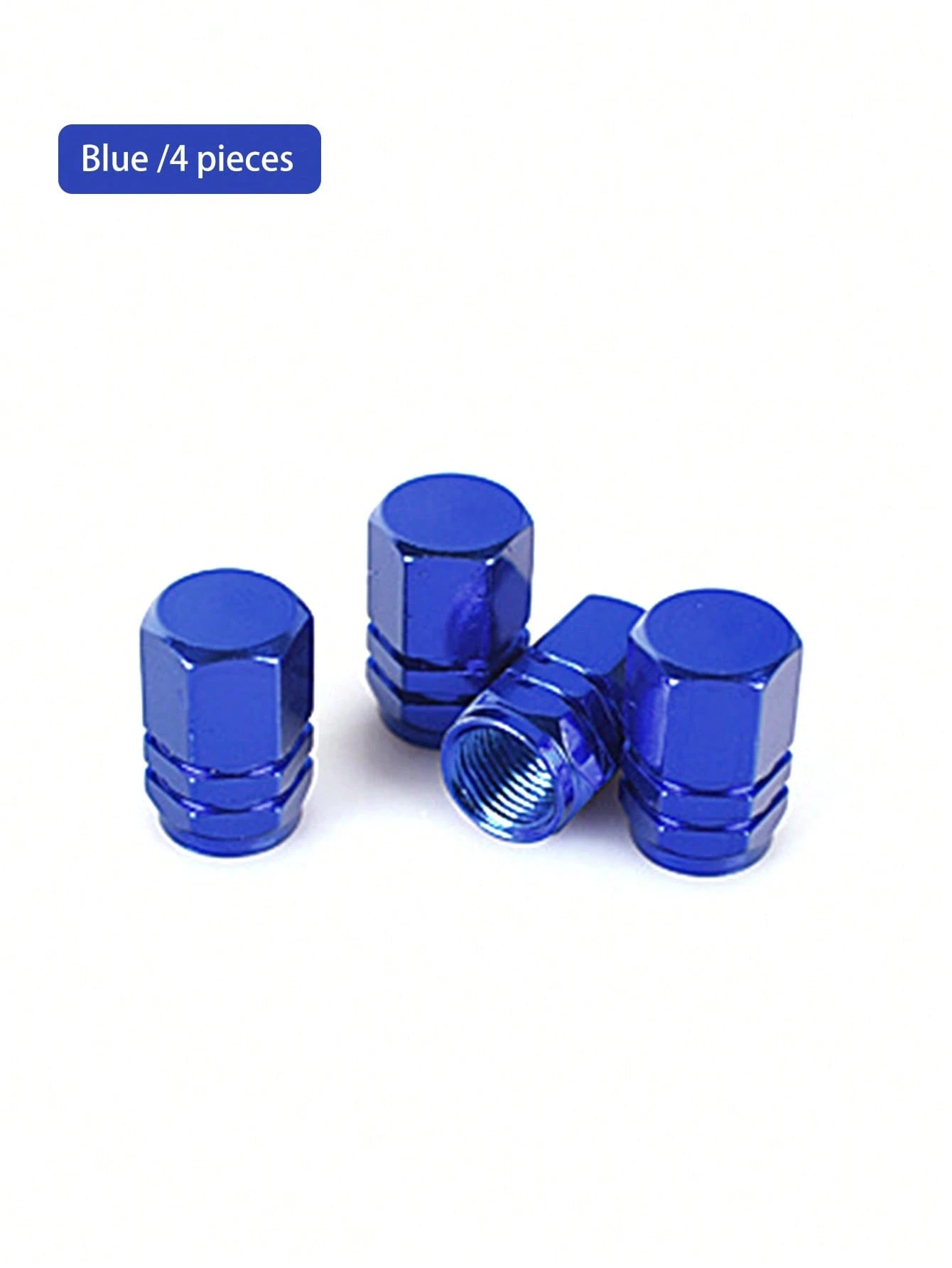 4PCS New Multi-Color Aluminum Alloy Car Tire Valve Stem Caps, Personalized Universal Fit Valve Core Vacuum Tire Pressure Monitoring Valve Caps