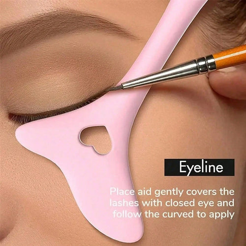 4pcs- New Silicone Eyeliner & Eyebrow Shaping Mold Makeup Tools, Reusable Multi-Function Eye Makeup Set For Women, Eyeliner, Eyebrow, Lip Liner, High Cost-Effective Makeup Tools, Cosmetics, Inexpensi