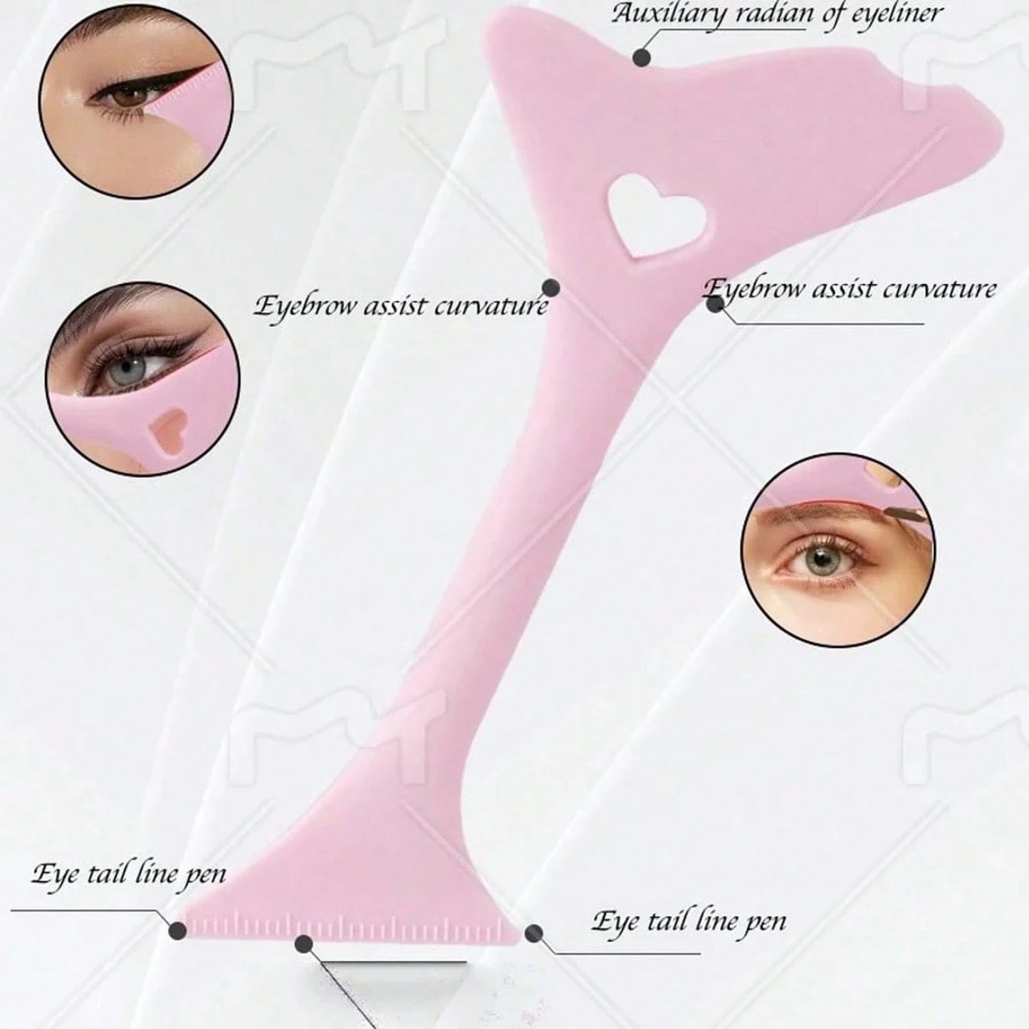 4pcs- New Silicone Eyeliner & Eyebrow Shaping Mold Makeup Tools, Reusable Multi-Function Eye Makeup Set For Women, Eyeliner, Eyebrow, Lip Liner, High Cost-Effective Makeup Tools, Cosmetics, Inexpensi