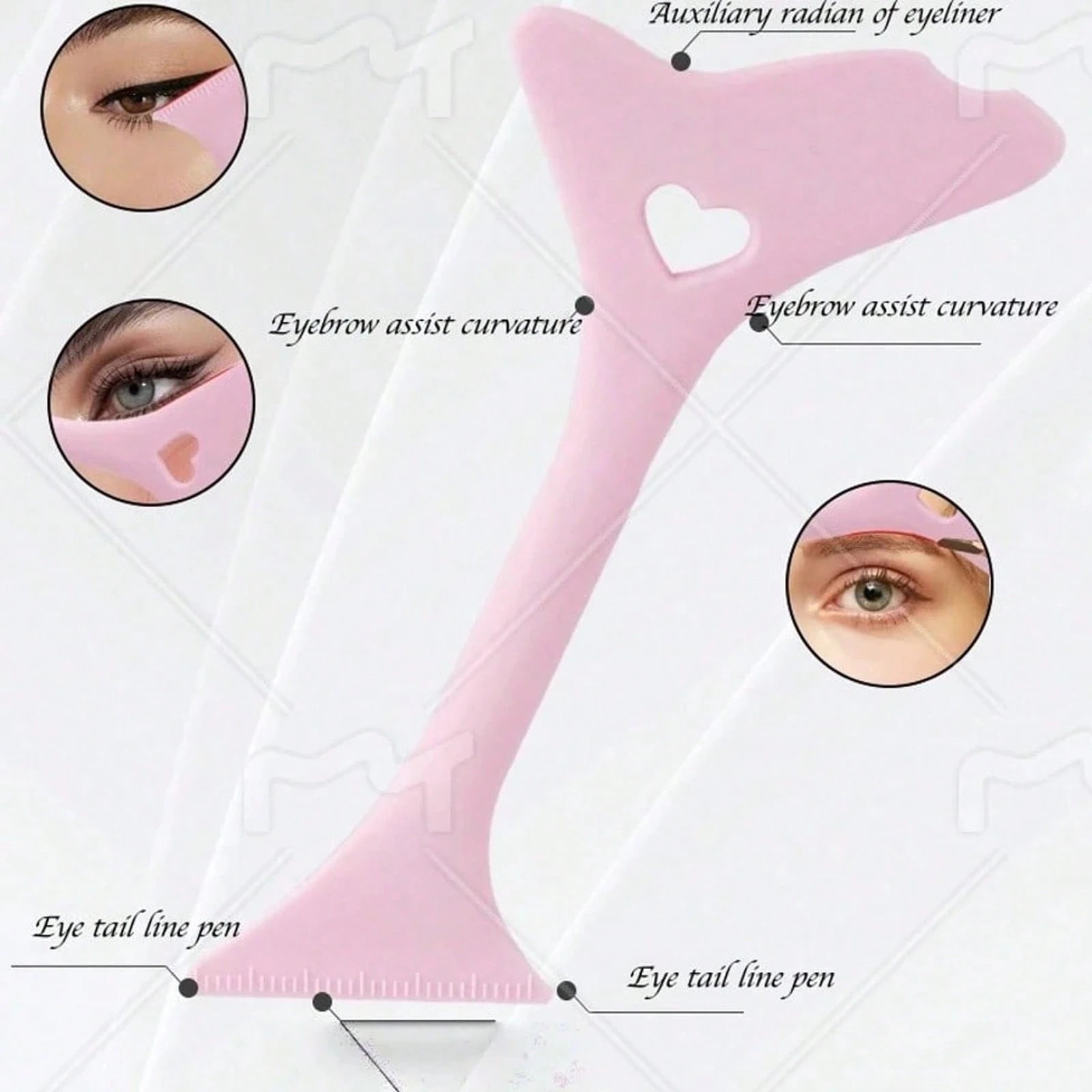 4pcs- New Silicone Eyeliner & Eyebrow Shaping Mold Makeup Tools, Reusable Multi-Function Eye Makeup Set For Women, Eyeliner, Eyebrow, Lip Liner, High Cost-Effective Makeup Tools, Cosmetics, Inexpensi