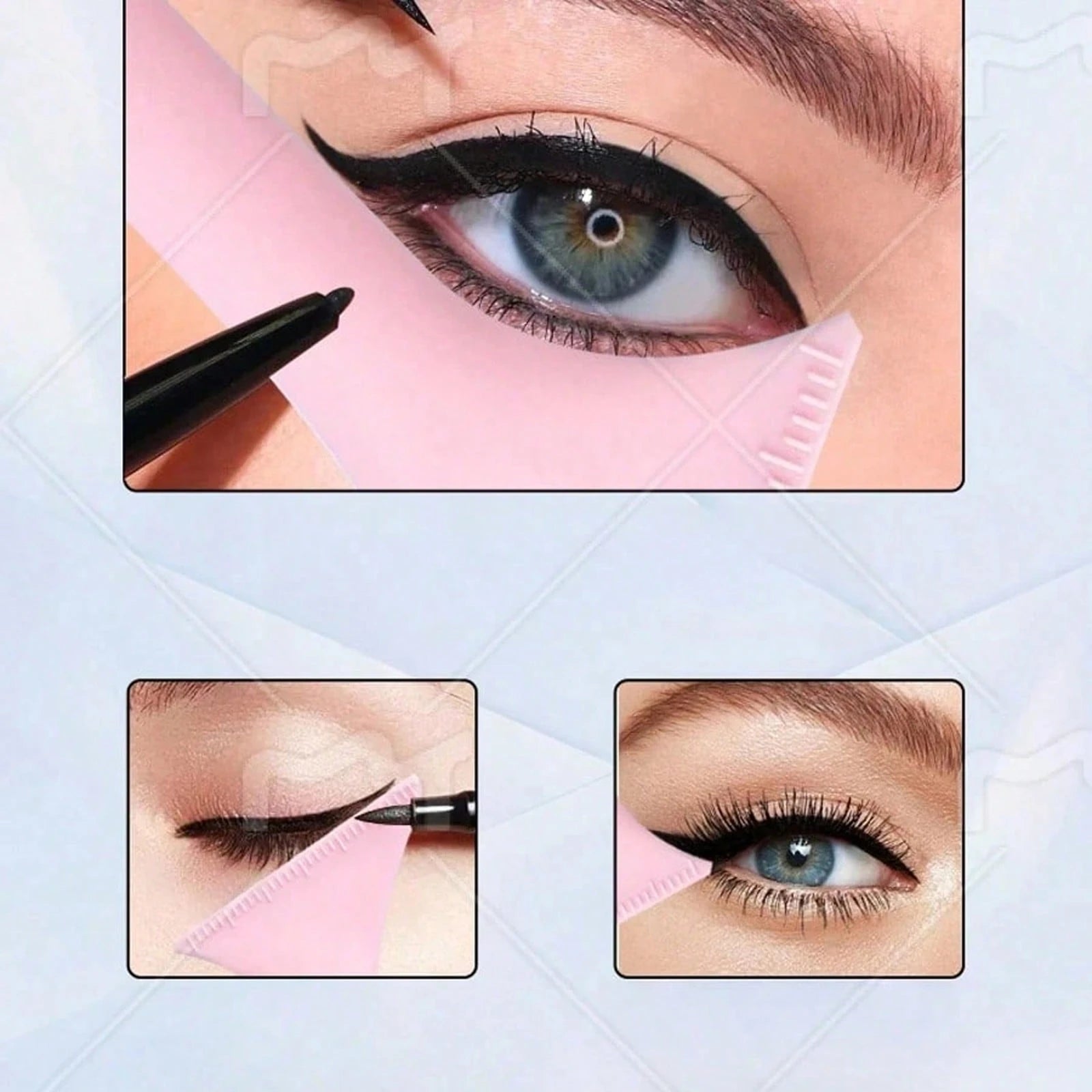 4pcs- New Silicone Eyeliner & Eyebrow Shaping Mold Makeup Tools, Reusable Multi-Function Eye Makeup Set For Women, Eyeliner, Eyebrow, Lip Liner, High Cost-Effective Makeup Tools, Cosmetics, Inexpensi