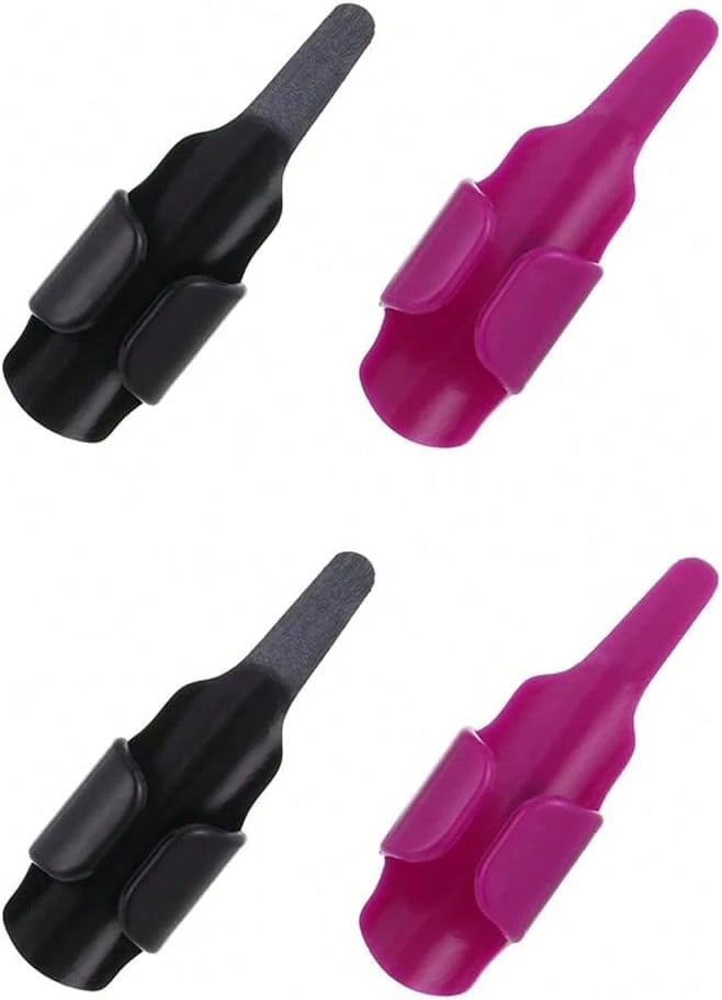 4pcs Plastic Adjustable Sewing Finger Open Design Household Sewing Finger Pusher Finger Gloves Sewing Accessories Effortless Cross Stitch Tools