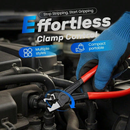4Pcs Professional Hose Clamp Kit, Fuel Line Pliers Set, Includes Disconnecting Pliers, Crimping Plier, Cutting Plier, And Wire Strippers For Tackle Wiring, Electrical Repairs, Auto Maintenance