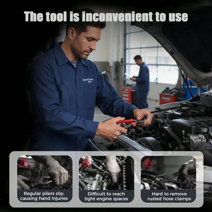 4Pcs Professional Hose Clamp Kit, Fuel Line Pliers Set, Includes Disconnecting Pliers, Crimping Plier, Cutting Plier, And Wire Strippers For Tackle Wiring, Electrical Repairs, Auto Maintenance