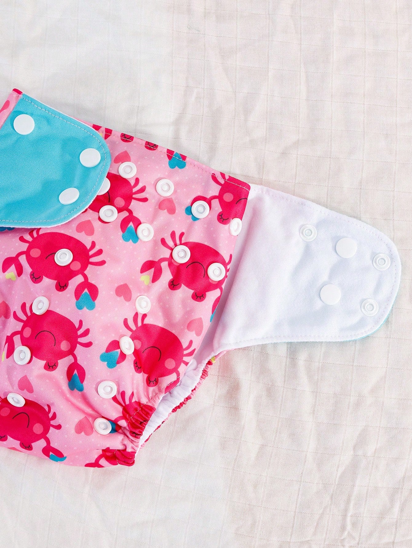 4pcs Reusable Cloth Diapers, Quick-Dry Fleece Lining, One Size Adjustable Washable Pocket Diaper Covers, Suitable For Baby Boys And Girls