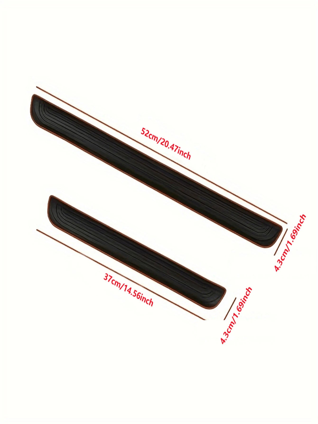 4pcs Rubber Car Door Sill Protector, Door Entry Edge Guard Trim Anti-Scratch Exterior Parts, Auto Decorative Accessories