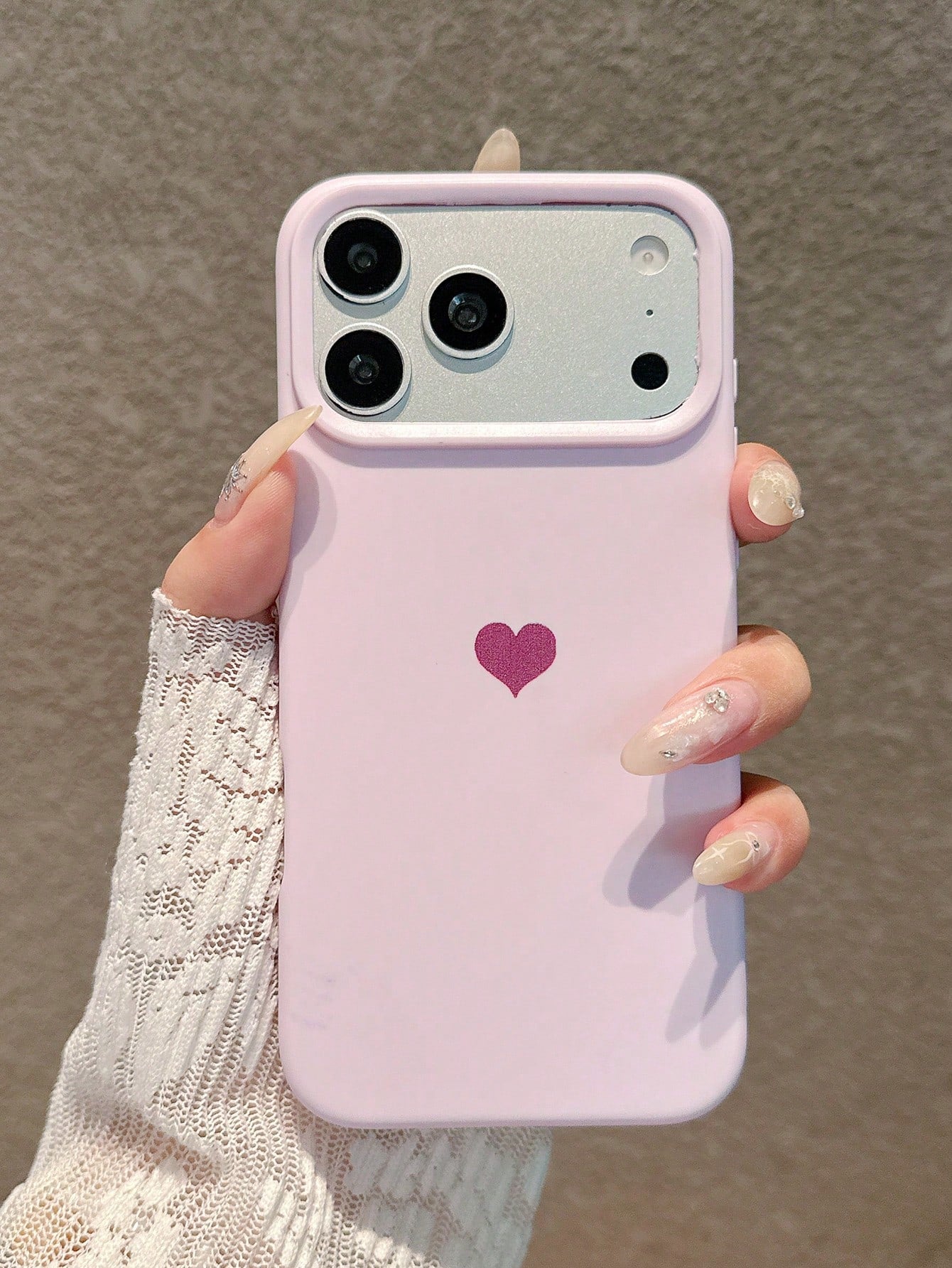 4pcs Set [Pink+Purple+Sky Blue+White] Heart Dopamine Pink Phone Case, Compatible With IPhone 17 Pro Max/17 Pro/17/16 Pro Max/16 Pro/16/16 Plus/15/15 Pro Max/15 Pro/15 Plus/11/12/13/14 Pro Max/12 Pro/1