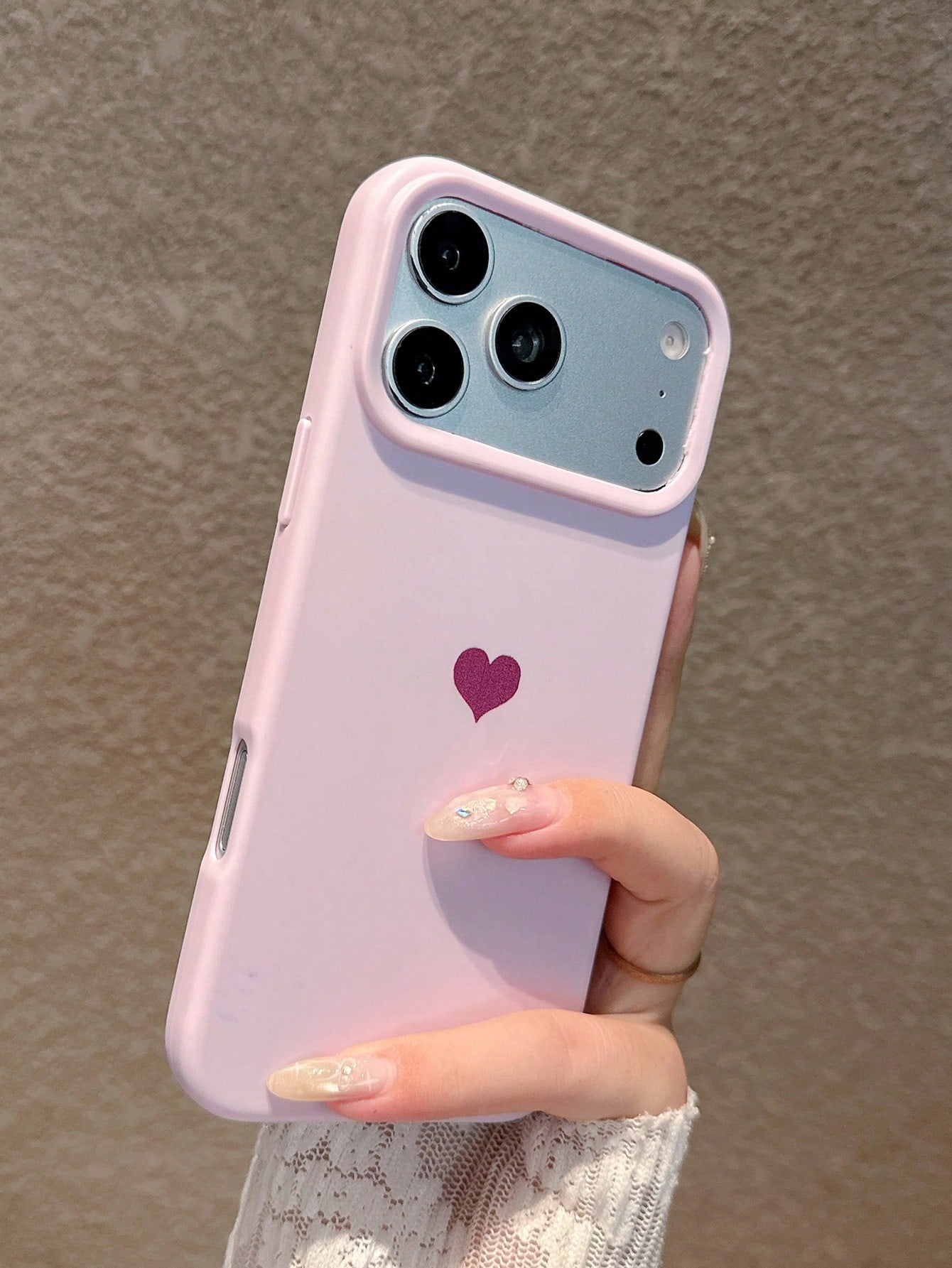 4pcs Set [Pink+Purple+Sky Blue+White] Heart Dopamine Pink Phone Case, Compatible With IPhone 17 Pro Max/17 Pro/17/16 Pro Max/16 Pro/16/16 Plus/15/15 Pro Max/15 Pro/15 Plus/11/12/13/14 Pro Max/12 Pro/1