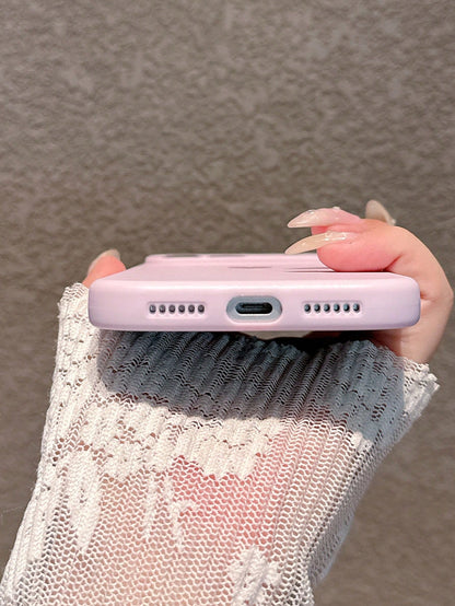4pcs Set [Pink+Purple+Sky Blue+White] Heart Dopamine Pink Phone Case, Compatible With IPhone 17 Pro Max/17 Pro/17/16 Pro Max/16 Pro/16/16 Plus/15/15 Pro Max/15 Pro/15 Plus/11/12/13/14 Pro Max/12 Pro/1