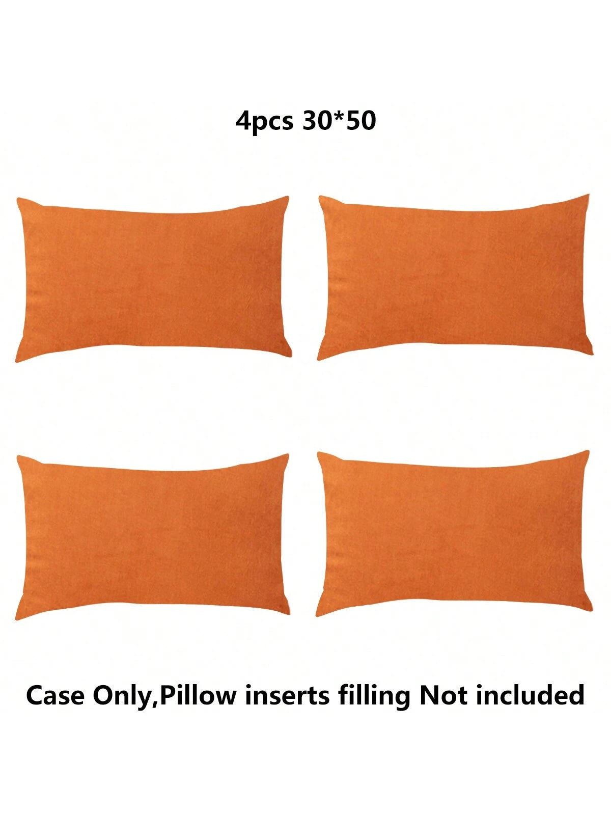 4pcs/Set Simple Solid Color Short Plush Skin-Friendly Pillow Case Without Filling (Pillow Core Not Included)