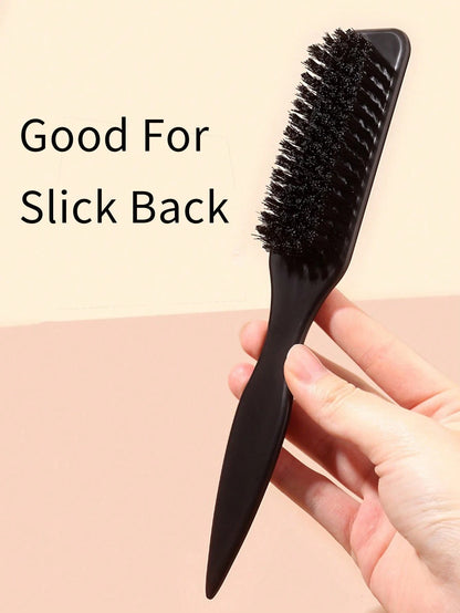 4pcs Smooth Back Comb Set, Suitable For Creating Smooth Ponytail Bun, Smoothing Frizz, Controlling Hairline, Backcombing And Volumizing Styling. Wide-Tooth Comb Head Convenient For Sectioning And Part