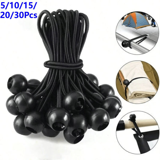 5/10/15/20/30Pcs Heavy Duty Elastic Rope Canopy/Tent/RV Windproof Fixing Tool Adjustable Universal Tie-Down Strap