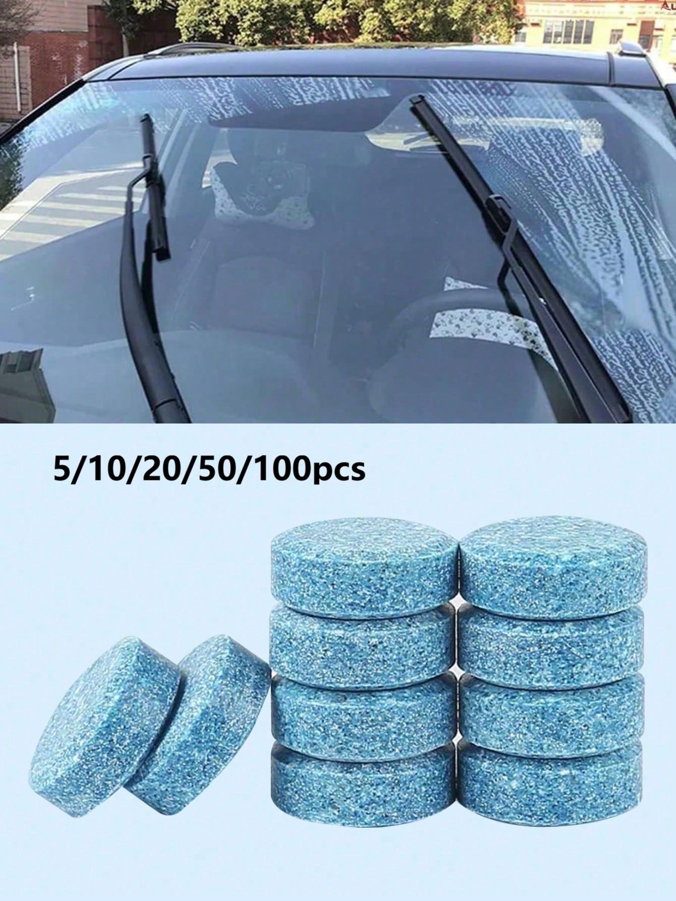 5/10/20/50/100pcs All-Season Windshield Cleaning Tablets Concentrated Effervescent Degreaser For Oil Film & Streak-Free Glass| Quick-Dissolving Washer Fluid Booster With Ice Prevention (-30°C), Compa