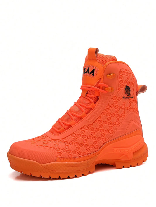 5.AA Men's All-Season High-Top Lightweight Anti-Slip Hiking Boots For Outdoor & Daily Wear