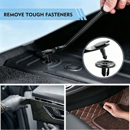 5 Pieces Of Car Accessory Disassembly Kit With Solid Metal Pry Bar For Disassembly. Smooth Curved Edges Can Prevent Scratches On The Car Paint Surface. Very Suitable For Car Maintenance, Vehicle Modif