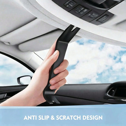5 Pieces Of Car Accessory Disassembly Kit With Solid Metal Pry Bar For Disassembly. Smooth Curved Edges Can Prevent Scratches On The Car Paint Surface. Very Suitable For Car Maintenance, Vehicle Modif