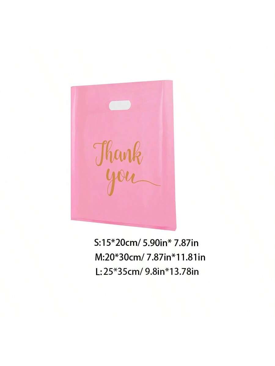 50/20pcs Thank You Gift Bags Wedding Candy Biscuit Packaging Plastic Bag Birthday Party Gift For Guests Small Business Supplies