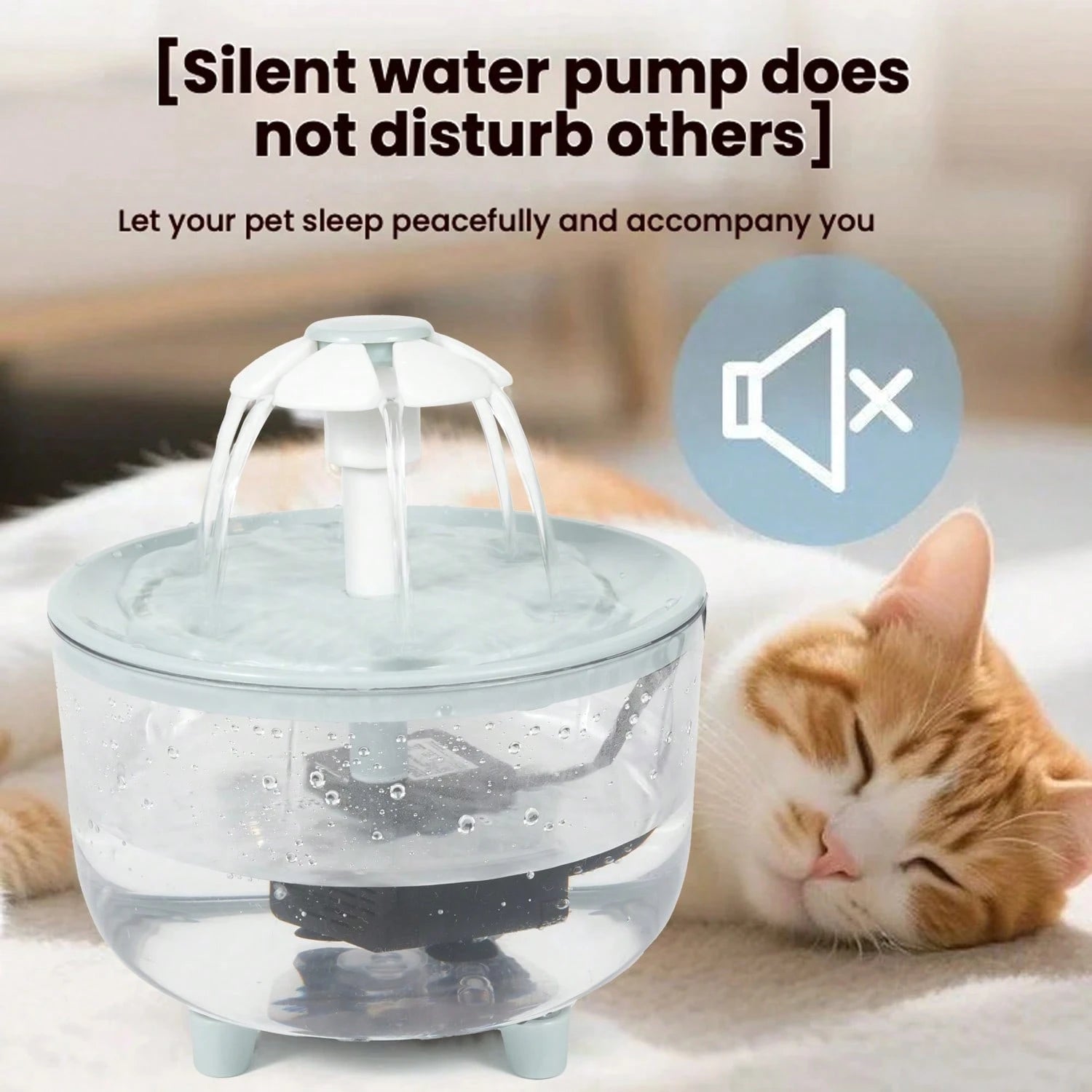 50.72oz Automatic Cat Water Dispenser- USB Powered, Low Voltage Pet Water Fountain With Quiet Operation- No Batteries Needed, Perfect For Cats & Small Dogs