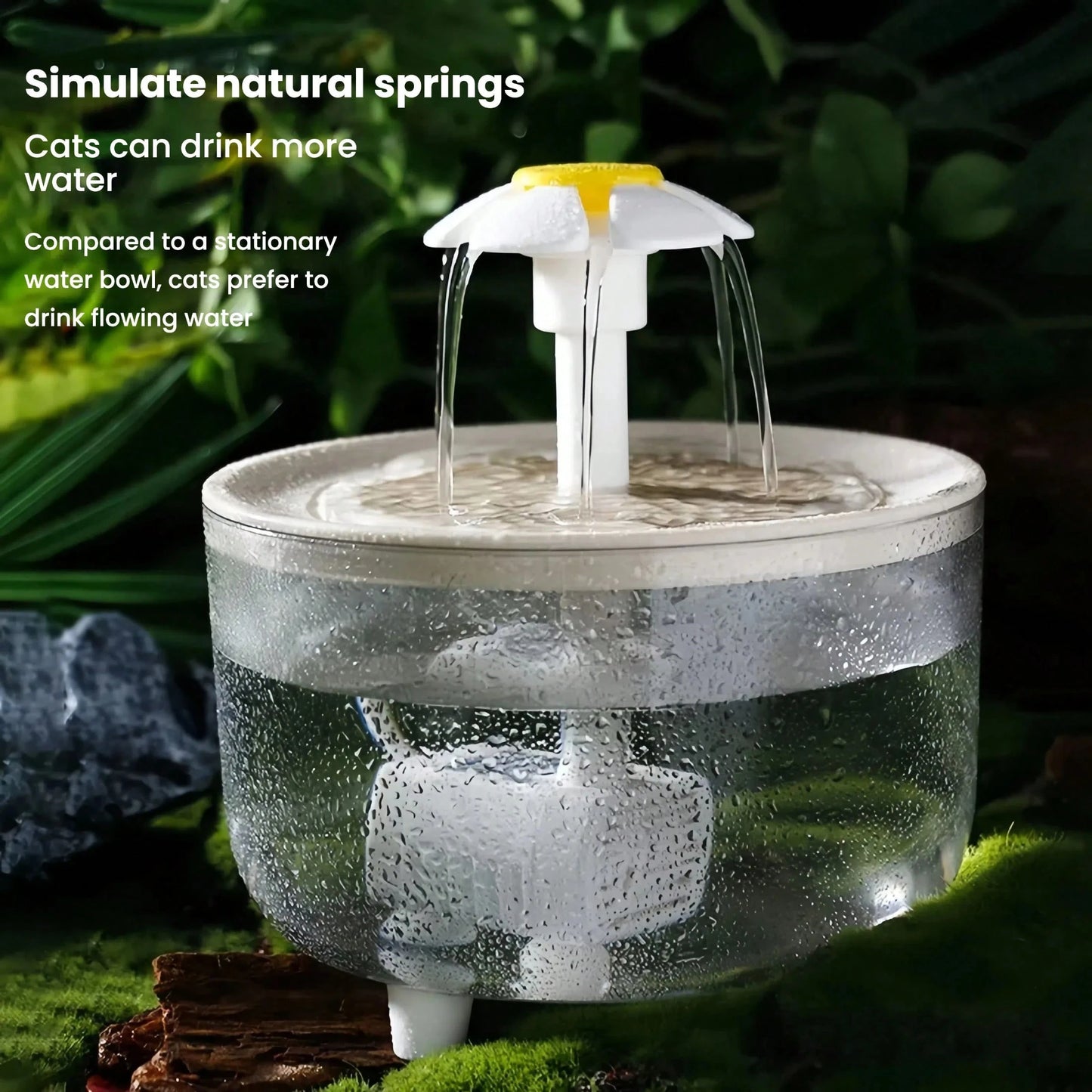 50.72oz Automatic Cat Water Dispenser- USB Powered, Low Voltage Pet Water Fountain With Quiet Operation- No Batteries Needed, Perfect For Cats & Small Dogs