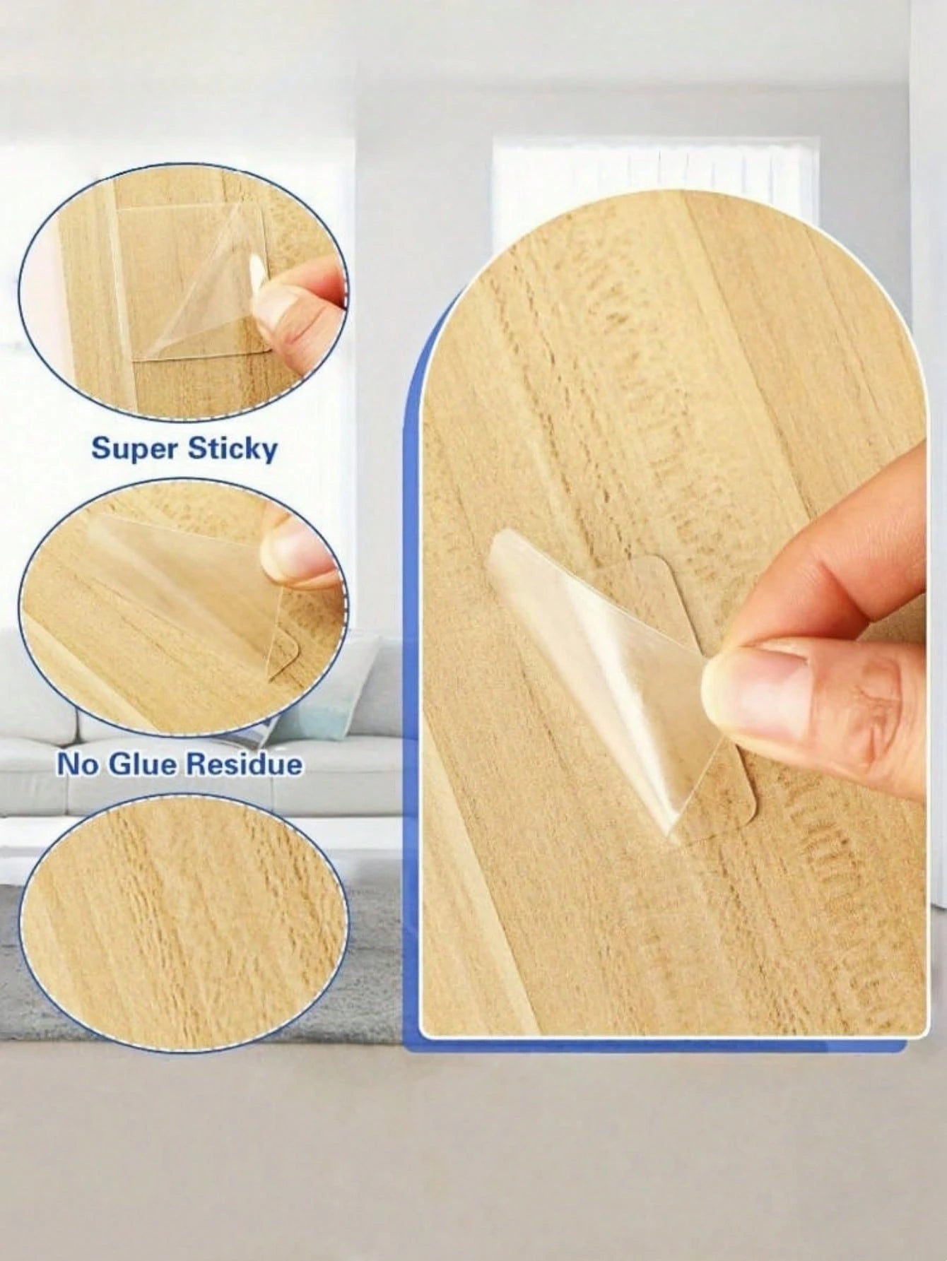 50pcs Heavy Duty Nano Double-Sided Adhesive Tapes, Waterproof Tapes, Square Transparent Nano Double-Sided Tape Stickers, Multi-Purpose Double-Sided Adhesive Tapes, Strong Adhesive Stickers For Wall Ha