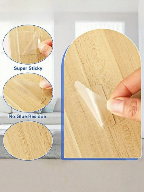 50pcs Heavy Duty Nano Double-Sided Adhesive Tapes, Waterproof Tapes, Square Transparent Nano Double-Sided Tape Stickers, Multi-Purpose Double-Sided Adhesive Tapes, Strong Adhesive Stickers For Wall Ha