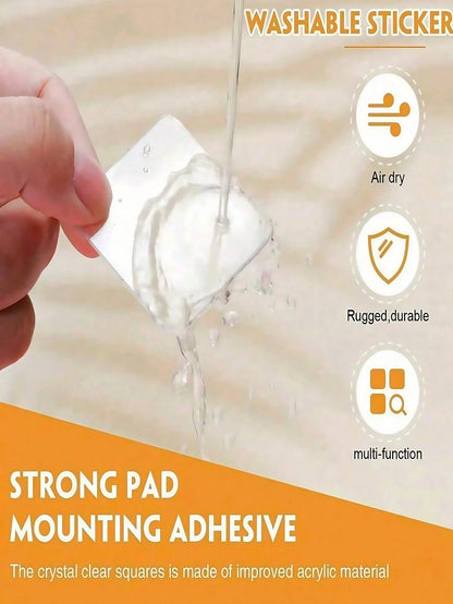50pcs Heavy Duty Nano Double-Sided Adhesive Tapes, Waterproof Tapes, Square Transparent Nano Double-Sided Tape Stickers, Multi-Purpose Double-Sided Adhesive Tapes, Strong Adhesive Stickers For Wall Ha