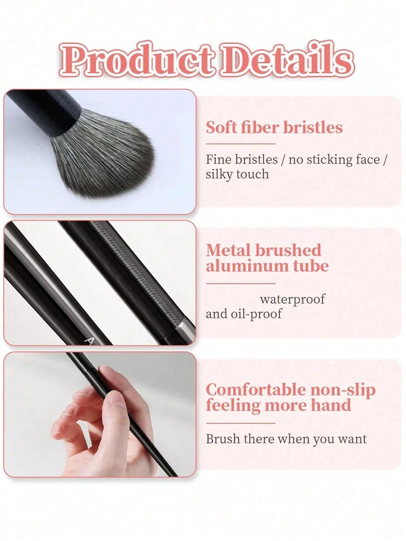 5pcs Contour Brush Set For Nose & Face, Eyeshadow, Highlight, Blending & Concealer, Makeup Tools,Brush Set,Makeup Brush Kit,Make Up Brush Set,Make Up Set Complete,Makeup Brush Set,Complete Makeup Kit
