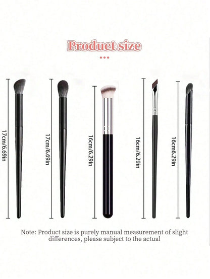 5pcs Contour Brush Set For Nose & Face, Eyeshadow, Highlight, Blending & Concealer, Makeup Tools,Brush Set,Makeup Brush Kit,Make Up Brush Set,Make Up Set Complete,Makeup Brush Set,Complete Makeup Kit
