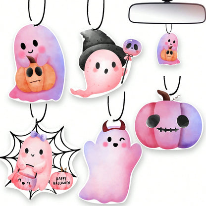 5pcs Inspirational Car Air Freshener Cute Pink Bow Coquette Bible Verses Automotive Accessories Car Interior Hanging Scents Mirror Decor For Women Teen Girls
