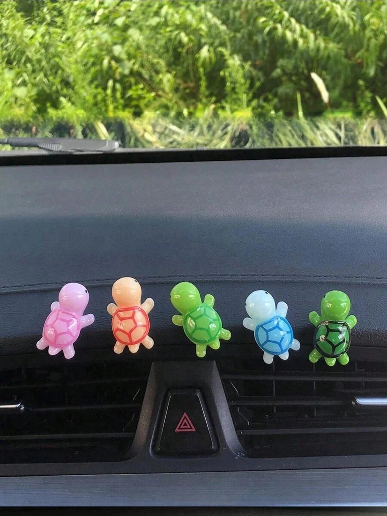 5pcs Night Light Turtle Instrument Panel Decoration- Resin Car Interior, Fashionable Car Interior Night Light Turtle Decoration Accessories
