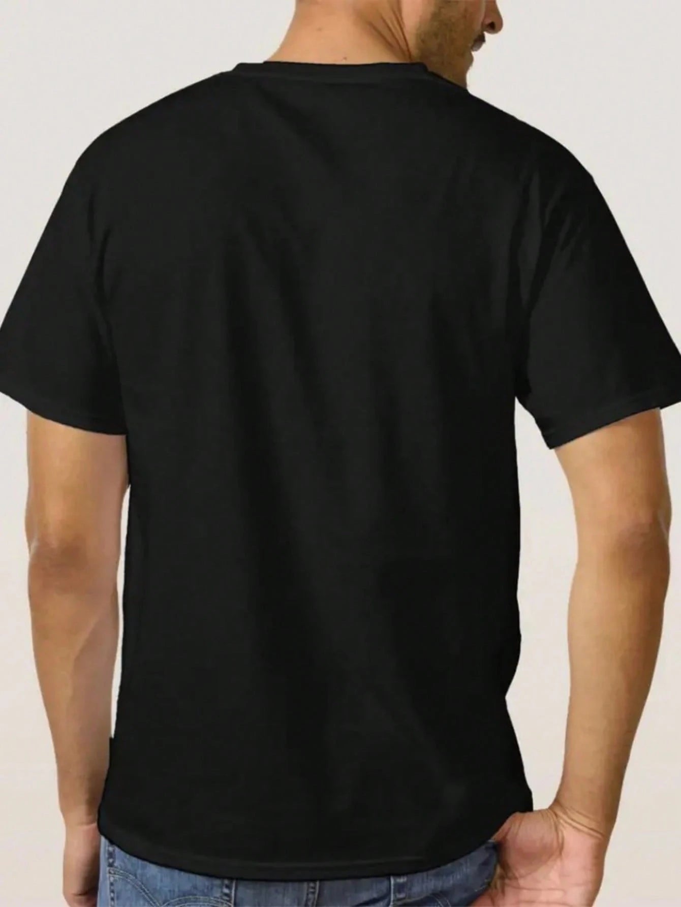 5pcs/Set 100% High-Quality Pure Cotton Men'S Round Neck T-Shirt Made From A Carefully Chosen, Offering Softness And While Being Durable And Fashionable Everyday Appearanc Soft And Comfortable, Suitabl