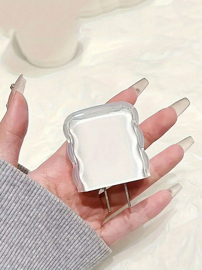 5pcs/Set Transparent Wave-Shaped Protective Case Compatible With IPhone 11/12/13/14/15/20w Charger & Cable Cable Protector, Charger Protector