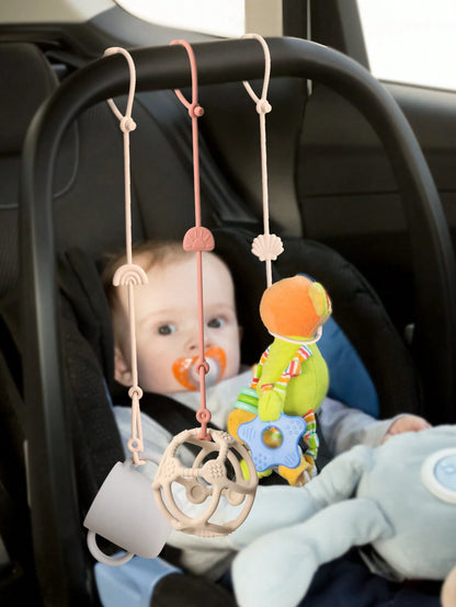 5pcs Soft Silicone Pacifier Clips, Baby Bottle Holders, Adjustable Teething Pacifier Clips, Pacifier Holders, Stroller Accessories