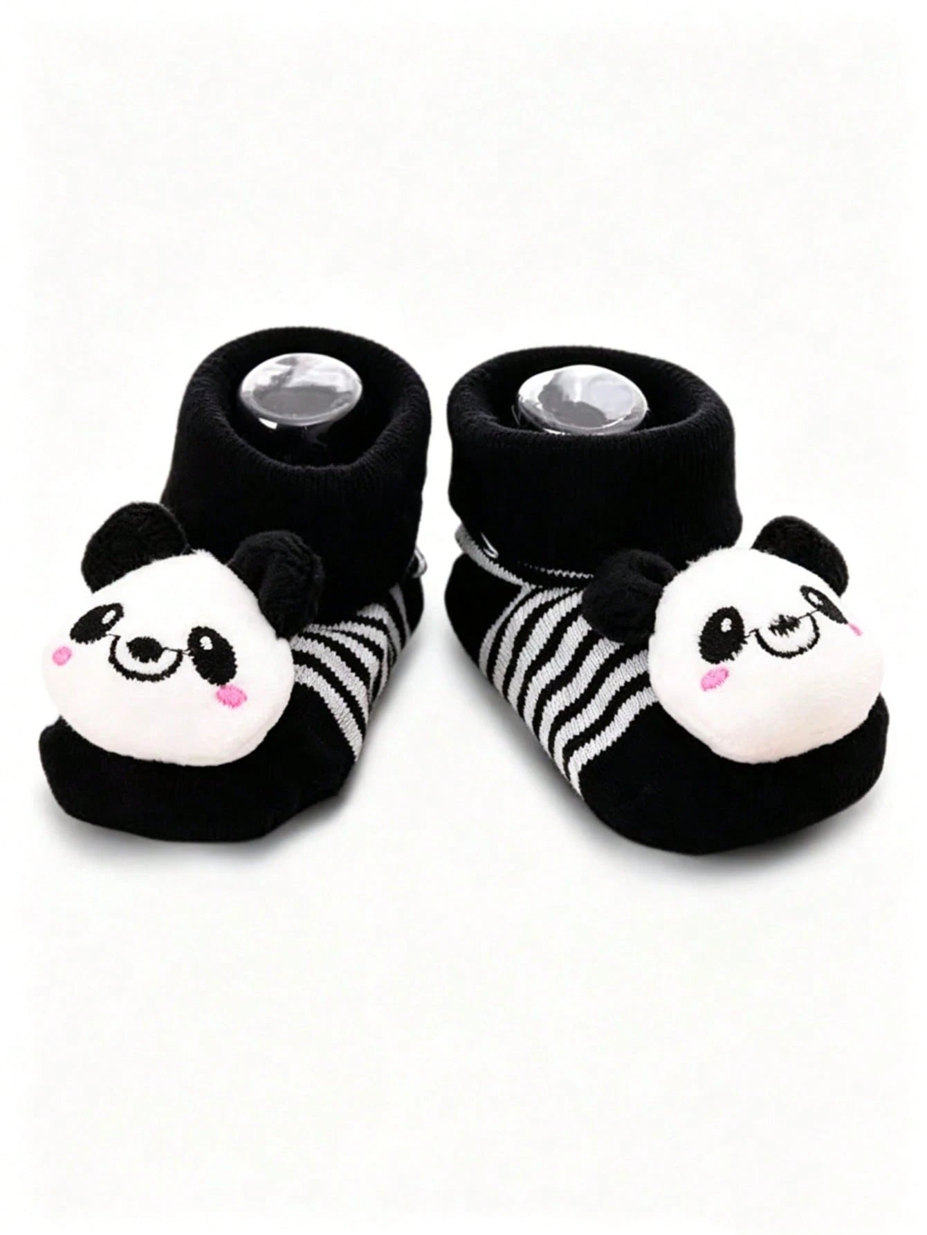 6/1 Pair Baby 3D Cartoon Animal Non Slip Ankle Socks, Panda Frog Bear Elephant Star Flower Doll Decor Striped Soft Newborn Infant Floor Funny Socks